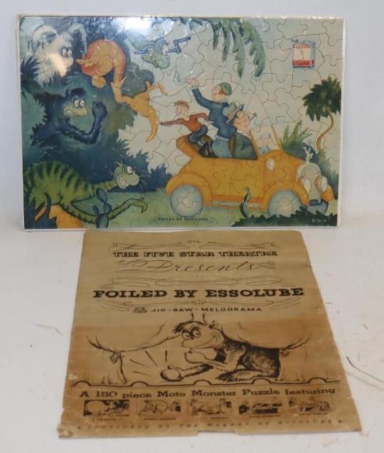 150 Piece Essolube Doctor Suess Moto-Monster Puzzle with Original Sleeve: 17" x 11.5"