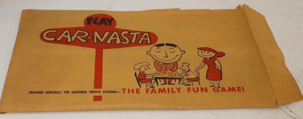 Bonded Gaseteria Service Station and Car-Nasta Board Game with Original Envelope: 20x12