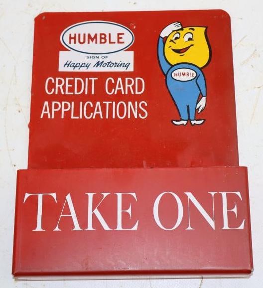 Humble Oil Credit Card Application Hanging Metal Display Rack (1 of 2)