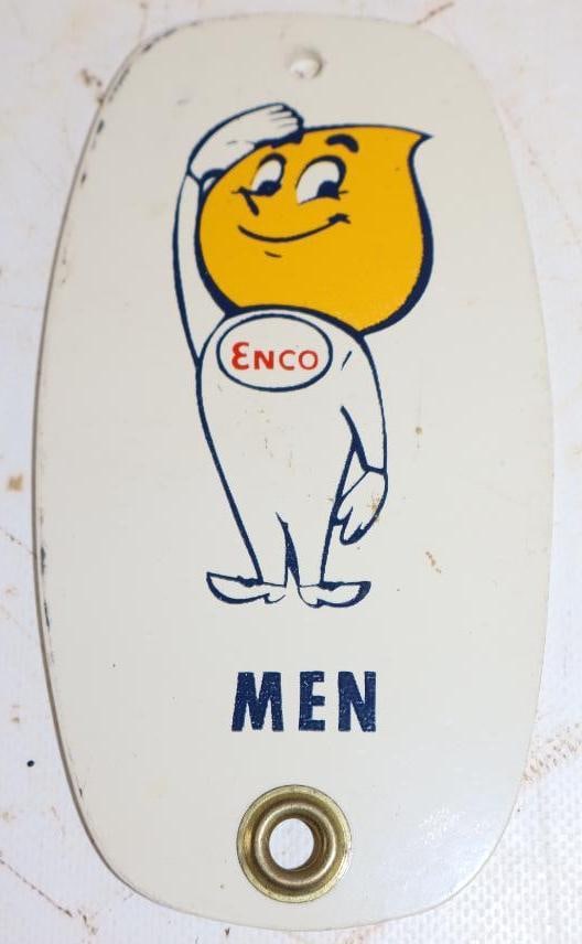 Enco Oil Drop Mascot Men's Room Key Holder: 6" x 3.5"