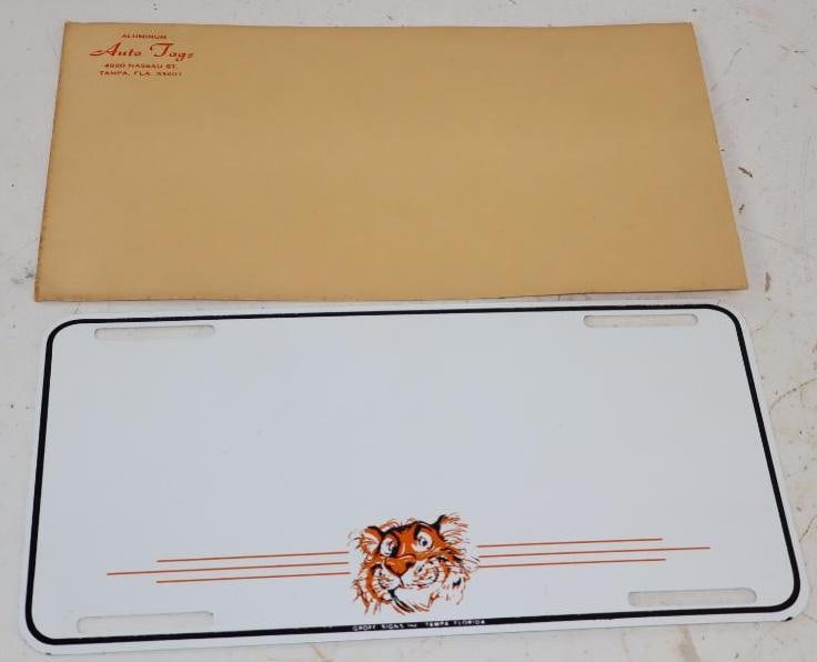 Esso "Put a Tiger in Your Tank" Advertising Booster License Plate: 12" x 6"