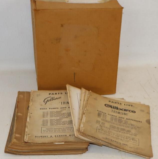 Large Group of Gilbarco Pump & Dispenser Catalog Books: Largest is 11" x 9" x 2"