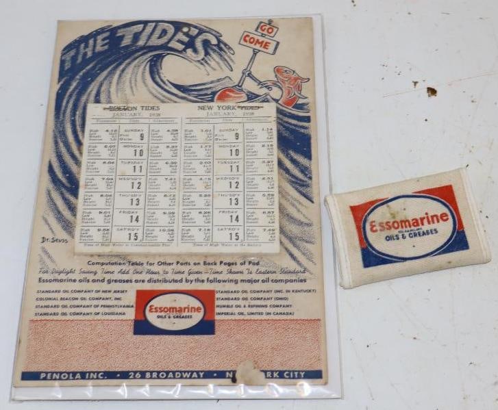 Group of 2 Esso Marine 1938 Calendar & Key Float (1 of 6)