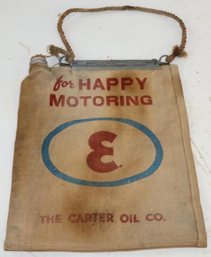 Carter 'For Happy Motoring' Canvas Water Radiator Bag: 14" x 11.5"