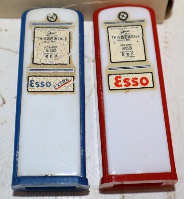 Esso Gas Pump Shaped Salt and Pepper Shakers In Original Box (1 of 4)