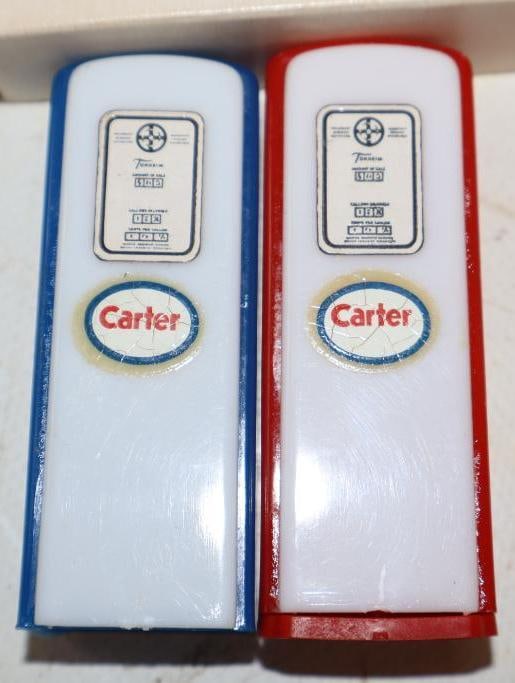 Carter Gas Pump Shaped Salt and Pepper Shakers In Original Box (1 of 3)