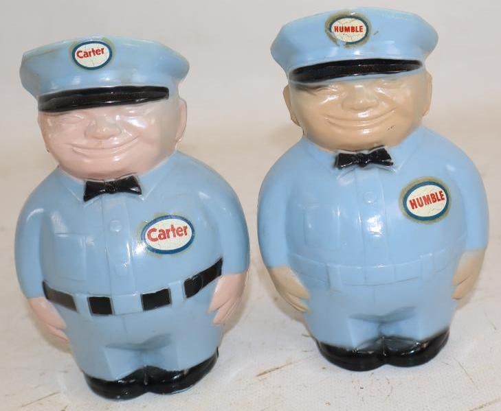 Group of 2 Humble and Carter "Fatman" Plastic Coin Banks: 3x2.5x4.5 Each