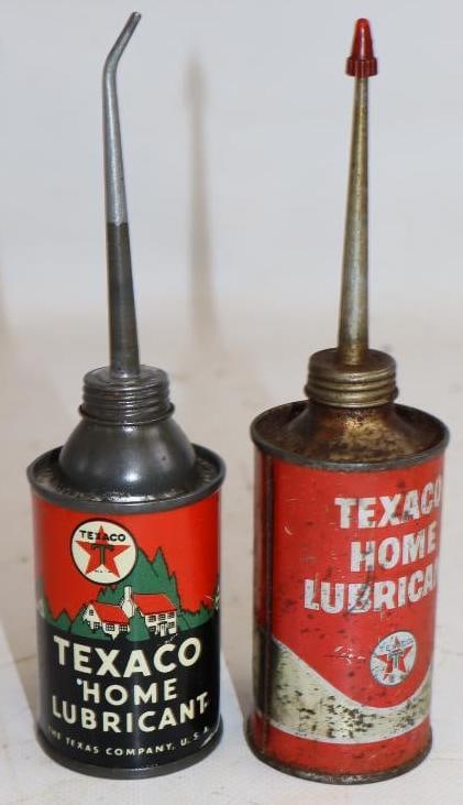 Group of 2 Texaco Round Handy Oiler Cans (1 of 2)