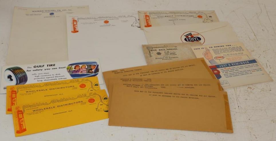Group of 13 Gulf, Humble and Esso Advertising Stationary Ink Blotters: Largest is 8.5x11