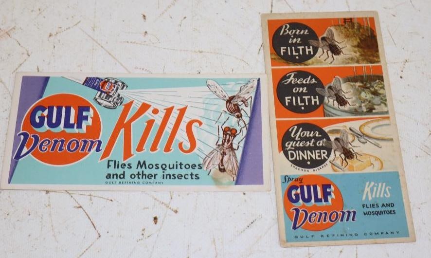 Group of 2 Gulf Venom Advertising Ink Blotters: 6.25x3 Each