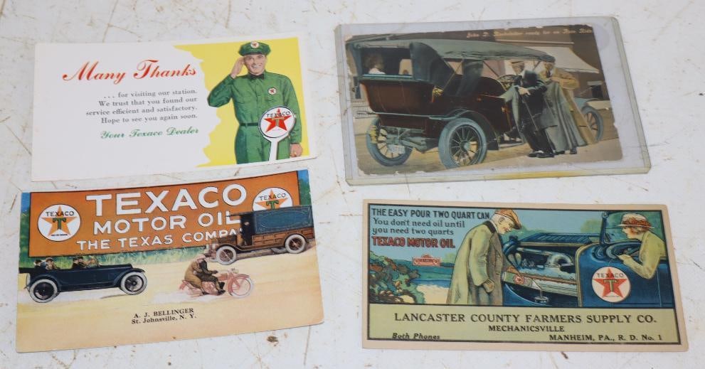 Group of 4 Texaco Advertising Ink Blotters And Post Cards (1 of 4)