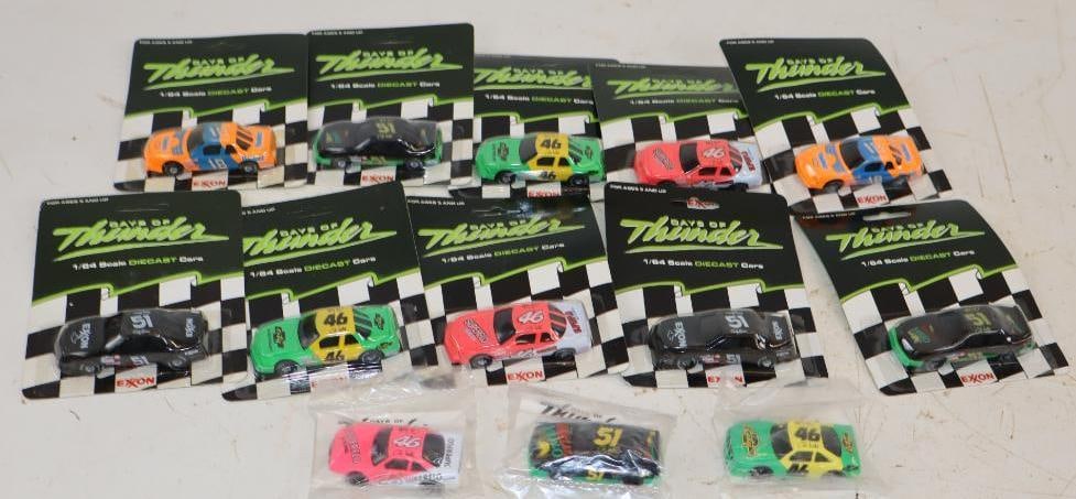 Group of 12 Exxon Racing Cars in Original Packaging: Largest is 4.5" x 6"