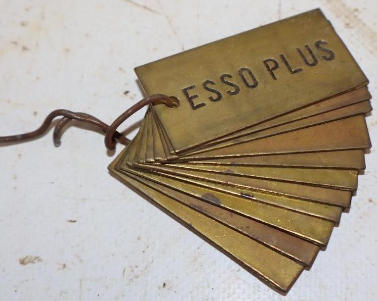 Group of 11 Esso Plus Gasoline Tags: 2x1 Each