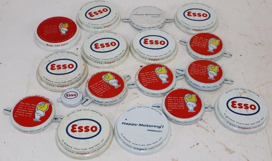 Group of 17 Esso Happy Motoring Product Container Lids (1 of 8)