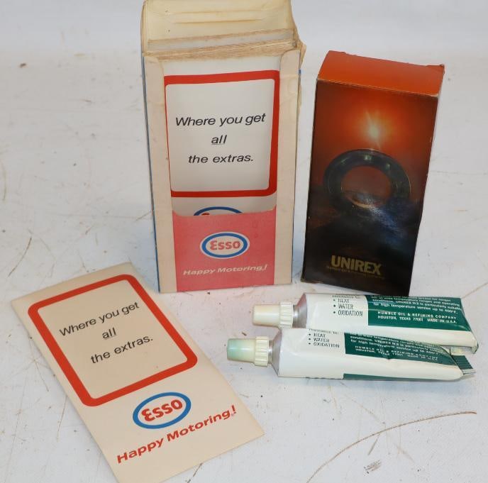 Group of 2 Esso Credit Card Application Display & Unirex Industrial Grease Tubes (1 of 5)