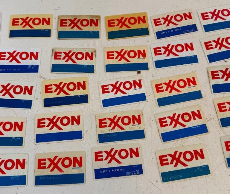 Group of 40 Exxon, Amoco, Gulf, & Shell Gas Station Credit Cards (1 of 2)