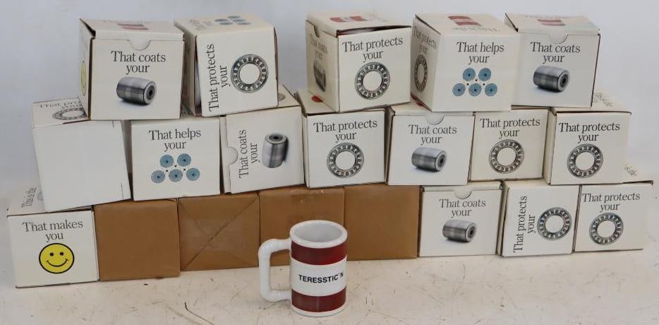 Group of 20 Exxon, Teressticn Barrel Shaped Coffee Mugs in Original Boxes (1 of 6)