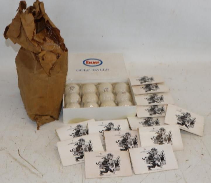 Large Group of Exxon & Enjay Golf Balls & Tees (1 of 6)