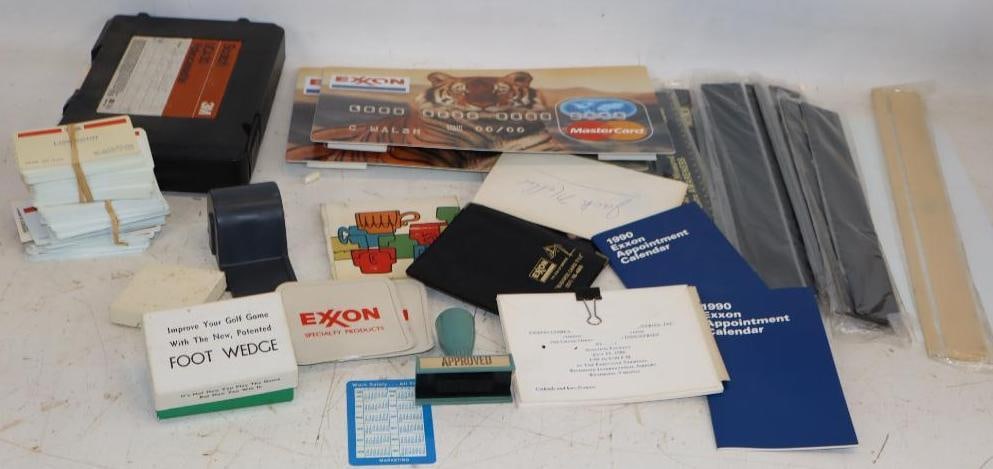 Large Group of Esso and Exxon Business Cars, Training Videos, Rulers and Other Gas Station Giveaways: Largest is 12.75