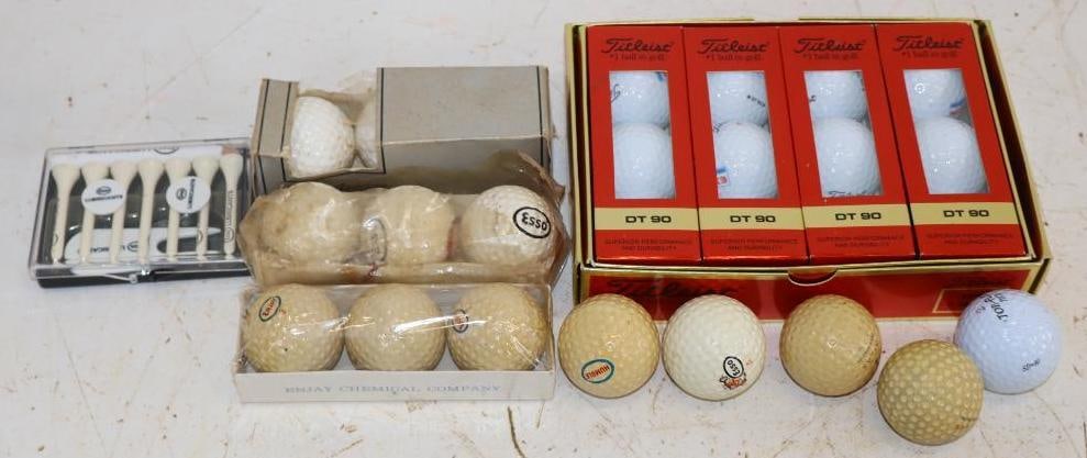 Group of 34 Esso, Exxon and Enjay Advertising Golf Balls and Tee's (1 of 6)