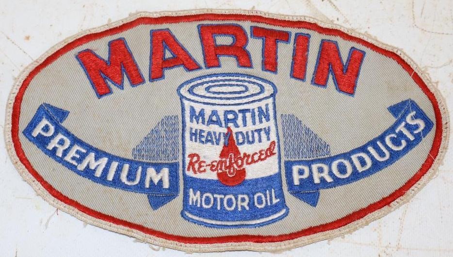 Martin Heavy Duty Moto Oil Advertising Coat Patch: 9.25x5.75