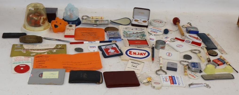 Large Group of Esso and Humble Advertising Gas Pumps and Giveaways: Largest is 5x5x4.5