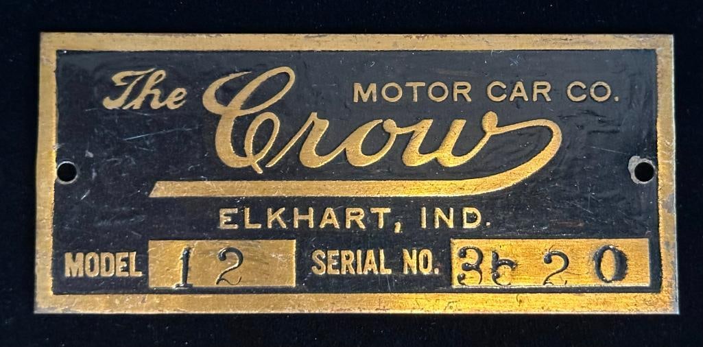 Crow Serial Number Plate Tag: Crow Serial Number Plate Tag. It measures approximatley 3.5" wide by 1.5" high
