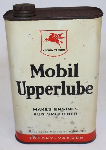 Socony Vacuum Mobil Upper Lube Rectangle Quart Oil Can (1 of 2)