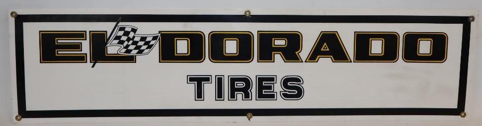 El Dorado Tires Corrugated Plastic Advertising Sign: 60" x 15"