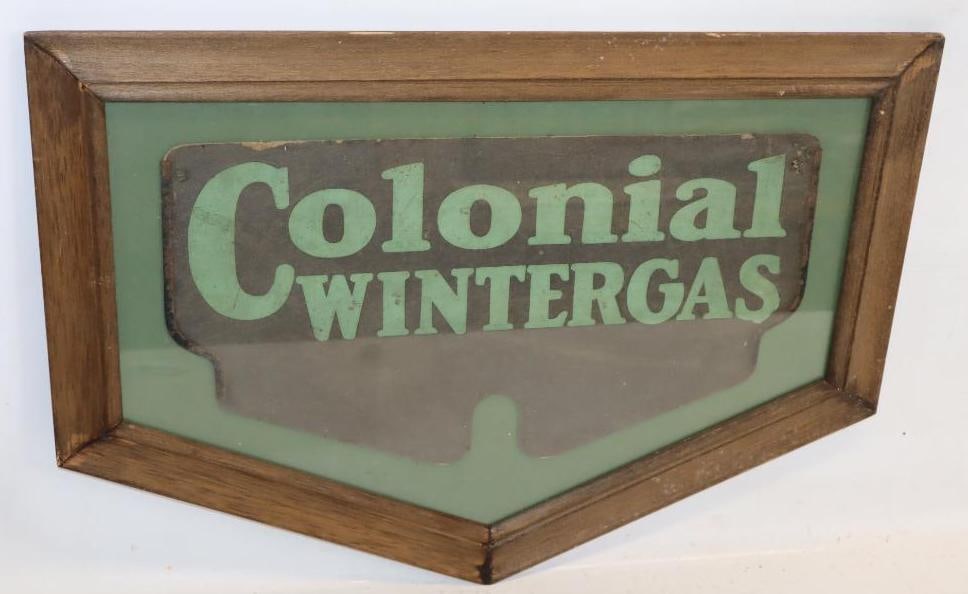 Colonial Beacon Winter Gas Early Automobile Advertising Framed Winterfront (1 of 2)