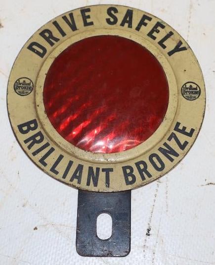 Johnson Brilliant Bronze Reflective Advertising License Plate Topper (1 of 2)