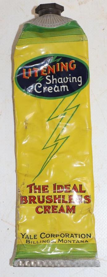 Litening Shaving Cream Tube: 7.5" x 2.5"