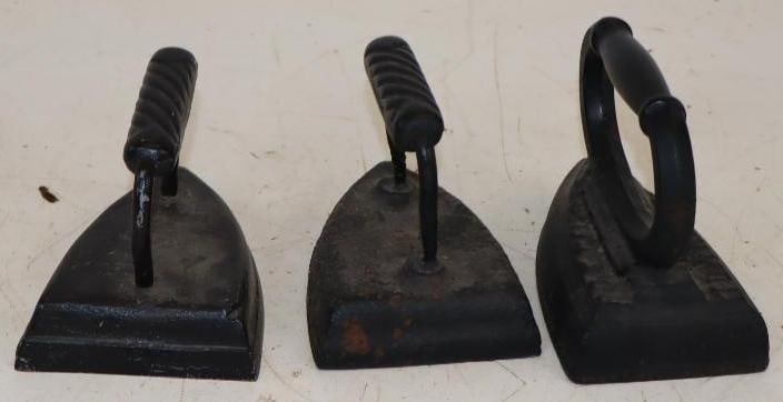 Group of 3 Cast Iron "Sad Irons" (1 of 4)