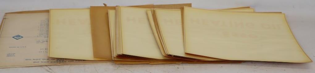 Group of 13 Esso Heating Oil & Oil Burner Service Water Transfer Decals: 15" x 15" each