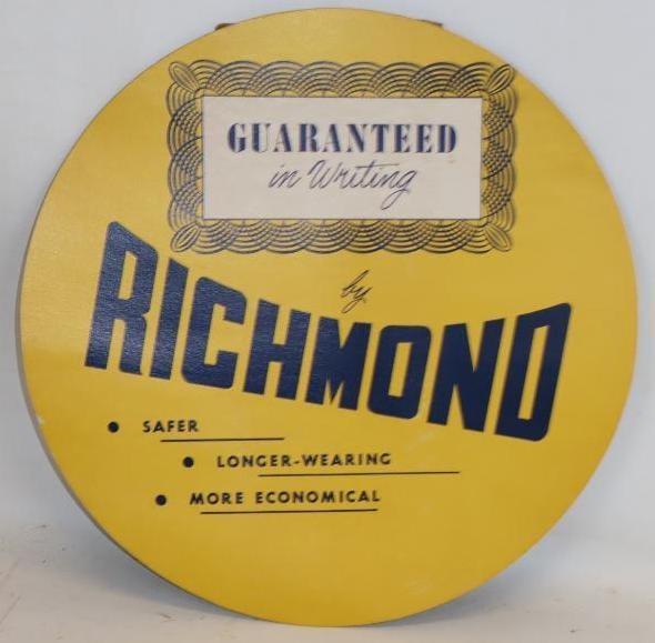 16" Richmond Tire Center Insert Advertising Sign: 16.5" x 16.5"