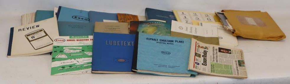 Large Group of Humble & Exxon Books & Binders: Largest is 10" x 11.5"