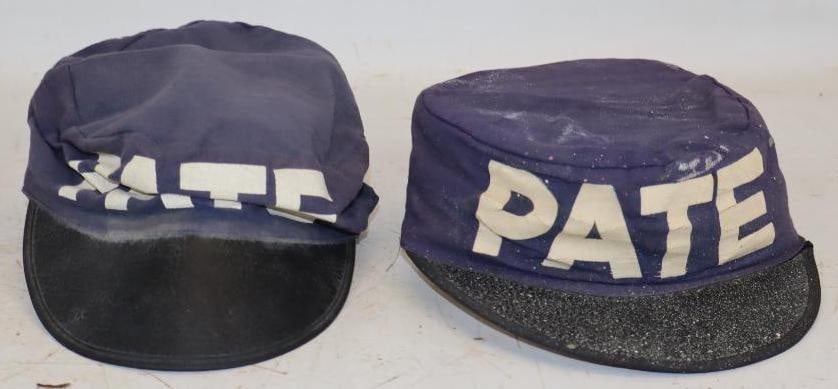 Group of 2 Pate Gas Station Attendant Hat: 6" x 9" x 3" each