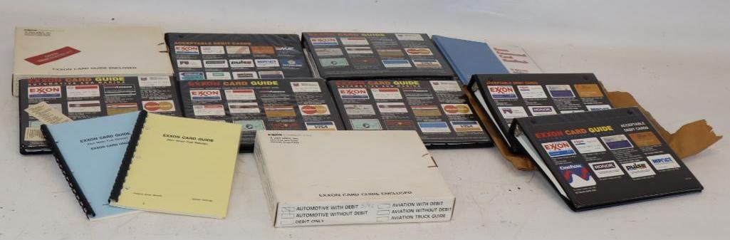 Large Group of Exxon Company Credit Card Guides for Auto Marine & Aviation: 9" x 7" x 1" each