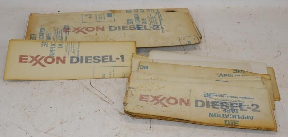 Large Group Of Exxon Diesel 1 & 2 Gas Pump Decals (1 of 5)