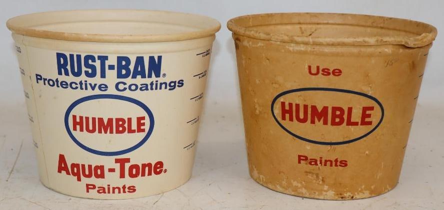 Group of 2 Humble Advertising Disposable Paint Buckets: 7.5" x 7.5" x 6" each