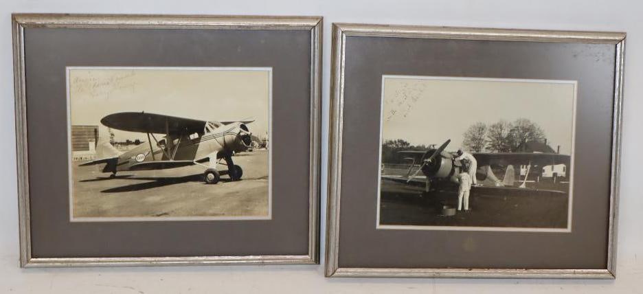 Group of 2 Esso Aviation Airplane Signed & Framed Photos (1 of 4)