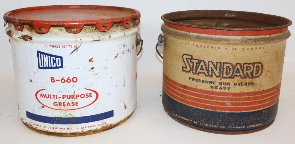 Group of 2 Unico and Standard 25lb Grease Cans (1 of 5)