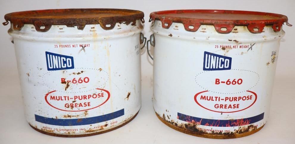 Group of 2 Unico 25lb Grease Cans (1 of 5)