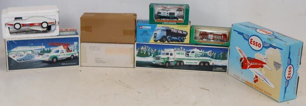 Group of 8  Hess, Exxon & Esso Advertising Toy Trucks, Airplane & Telephones in Original Boxes (1 of 7)