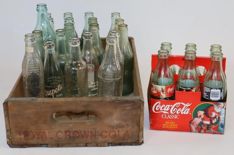 RC Cola Wooden Pop Bottle Tray with 26 Bottles (1 of 5)