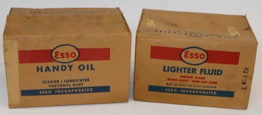 Group of 2 Esso Lighter Fluid & Handy Oil Cardboard Boxes (1 of 6)