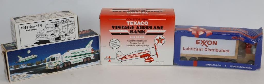 Group of 4 Texaco, Hess & Esso Toy Trucks & Airplane in Original Boxes (1 of 5)