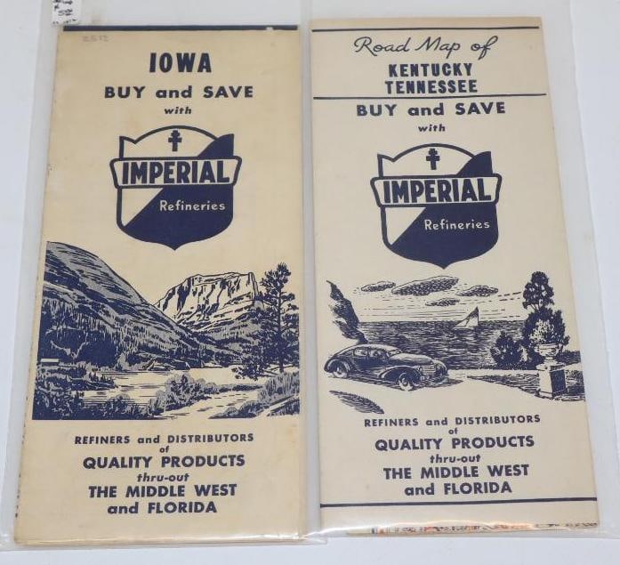 Group of 2 Imperial Refineries Gas Station Road Maps (1 of 2)
