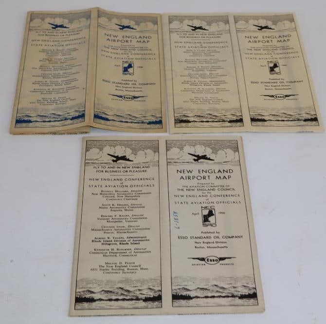 Group of 3 Esso Aviation Airport Maps (1 of 4)