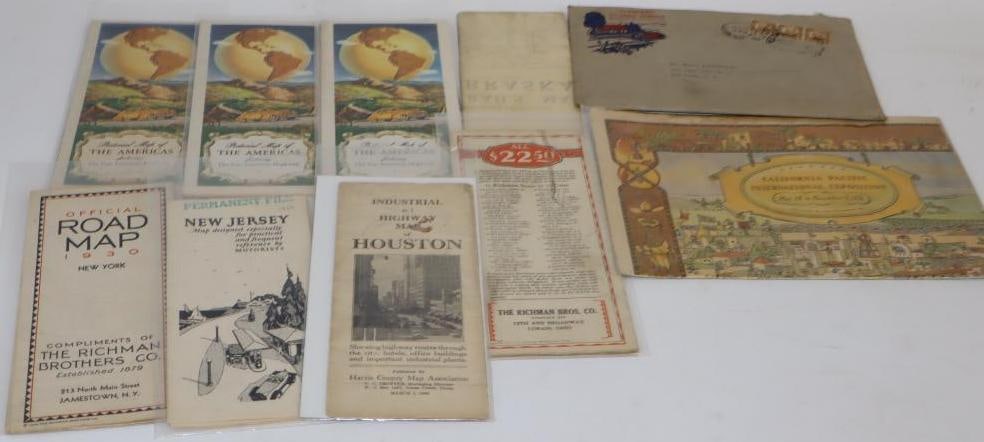 Group of 10 New York Worlds Fair, Pan-American Highway, Standard Touring Service, and More Gas (1 of 7)